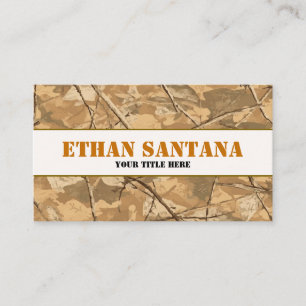Rustic Camouflage Business Card