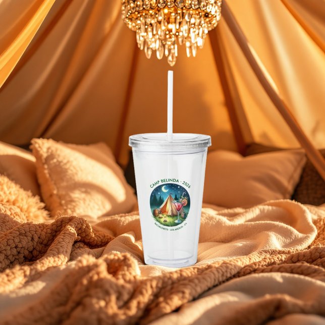 Rustic Camp Bride Personalised  Acrylic Tumbler (Rustic Camp Bride Personalized Acrylic Tumbler)