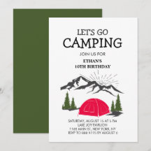 Rustic Camp Sleepover Birthday Party