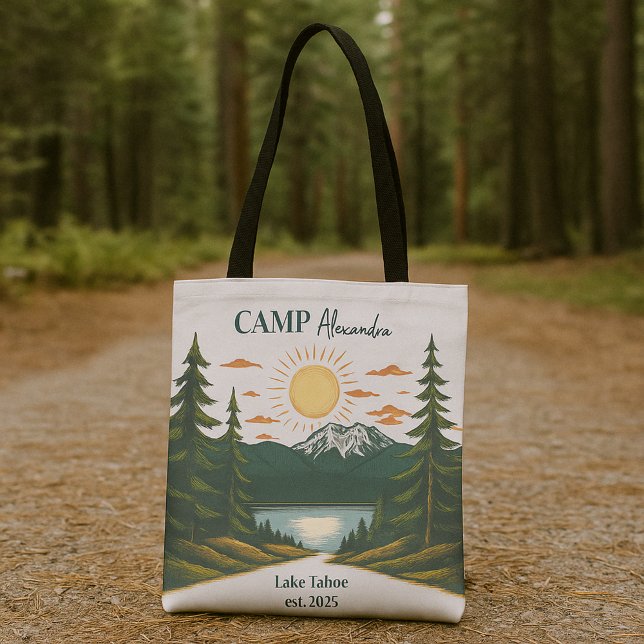 Rustic Camp Weekend Retreat Bachelorette Tote Bag (Creator Uploaded)