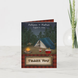 Rustic Camping Glamping Nature Thank You Card