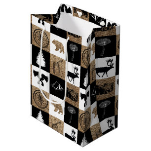Rustic Camping Outdoors Adventure Medium Gift Bag