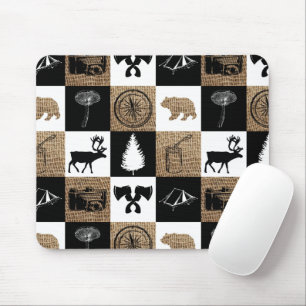 Rustic Camping Outdoors Adventure Mouse Mat