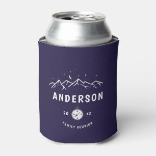 Rustic Camping Personalised Family Reunion Can Cooler