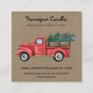 Rustic Candle Crafts Vintage Truck Business Card 