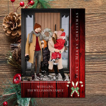 Rustic Candy Canes Christmas | Red