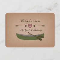 Rustic Canoe + Arrows With Heart Wedding R.S.V.P.