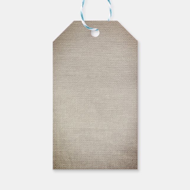 Rustic canvas  Custom Gift Tags (Front)