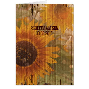 rustic cardboard country sunflower wedding
