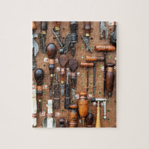 Rustic Carpenter Tools Handyman Jigsaw Puzzle