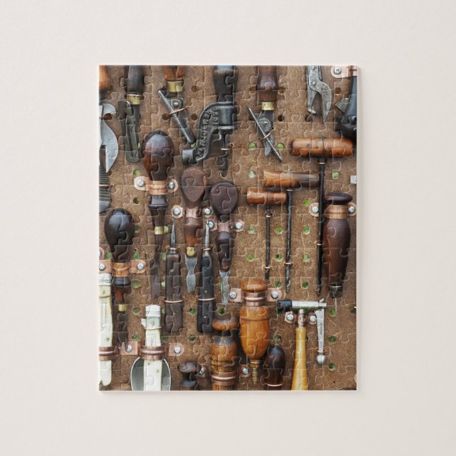 Rustic Carpenter Tools Handyman Jigsaw Puzzle (Vertical)