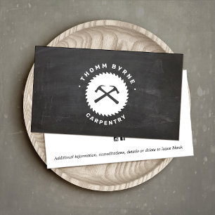 Rustic  Carpentry Construction Business Card