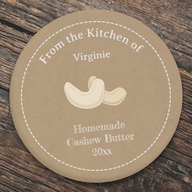 Rustic Cashew Butter Label Sticker (Rustic Cashew Butter Label Sticker)
