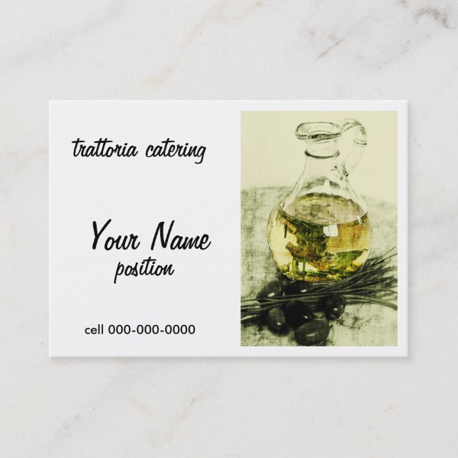rustic catering  business card (Front)