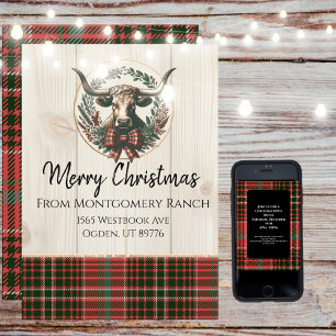 Rustic Cattle Ranch Christmas Invitation