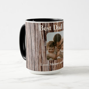 Rustic cedar bark, natural tree outdoors pattern mug