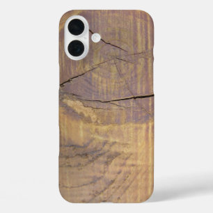 Rustic Cedar Wood Knot Close-Up Photograph iPhone 16 Plus Case