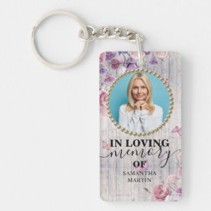 Rustic Celebration of life Gift Keychain