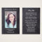 Rustic Celebration Of Life Memorial Prayer Card