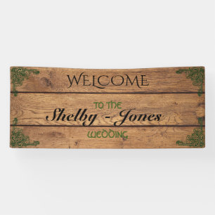 Rustic Celtic Claddagh Wedding Banner