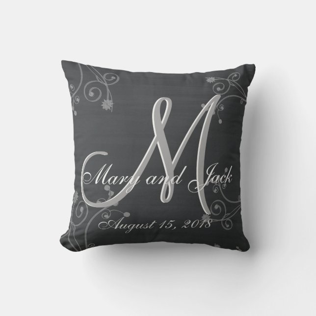 Rustic Chalkboard 3d Monogram Cushion (Front)
