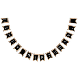 Rustic Chalkboard Banner Custom Happy Birthday