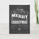 Rustic Chalkboard Christmas Card<br><div class="desc">5x7 Rustic chalkboard Christmas card. Add text and personalise it!</div>