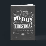 Rustic Chalkboard Christmas Card<br><div class="desc">5x7 Rustic chalkboard Christmas card. Add text and personalise it!</div>
