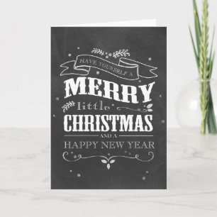 Rustic Chalkboard Christmas Card