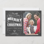 Rustic Chalkboard Christmas Photo Card<br><div class="desc">7x5 Rustic Chalkboard Christmas photo card. Customisable. Part of a collection.</div>