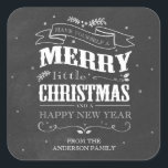 Rustic Chalkboard Christmas Sticker<br><div class="desc">Rustic Chalkboard Christmas sticker. Customisable. Part of a collection.</div>