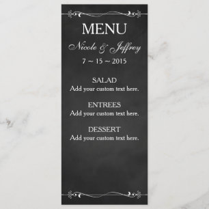Rustic Chalkboard Eat Drink Be Married Wedding Menu