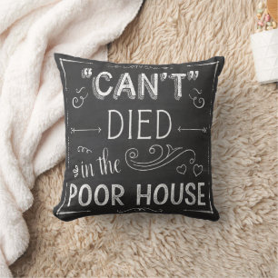Rustic Chalkboard Grandma's Sayings #2 Cushion