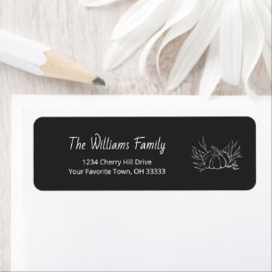 Rustic Chalkboard Halloween Fall Return Address