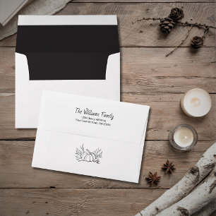 Rustic Chalkboard Halloween Simple Pumpkin  Envelope