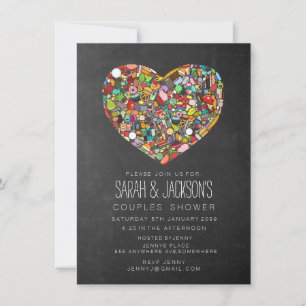 Rustic Chalkboard Kitchen Tea Bridal Shower Party Invitation