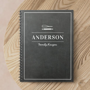 Rustic Chalkboard Personalised Family Recipe Book
