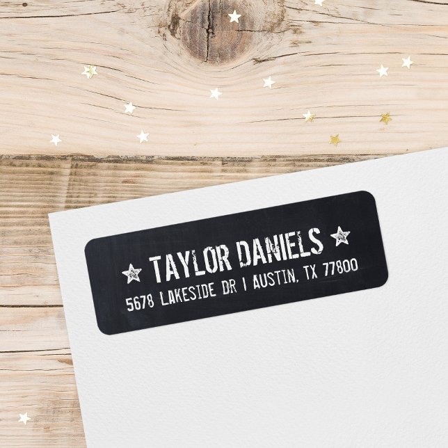 Rustic Chalkboard Return Address Labels (Creator Uploaded)