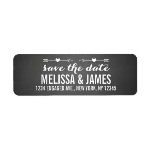 Rustic Chalkboard Script Save the Date