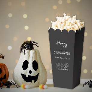 Rustic Chalkboard Simple Pumpkin Happy Halloween  Favour Box