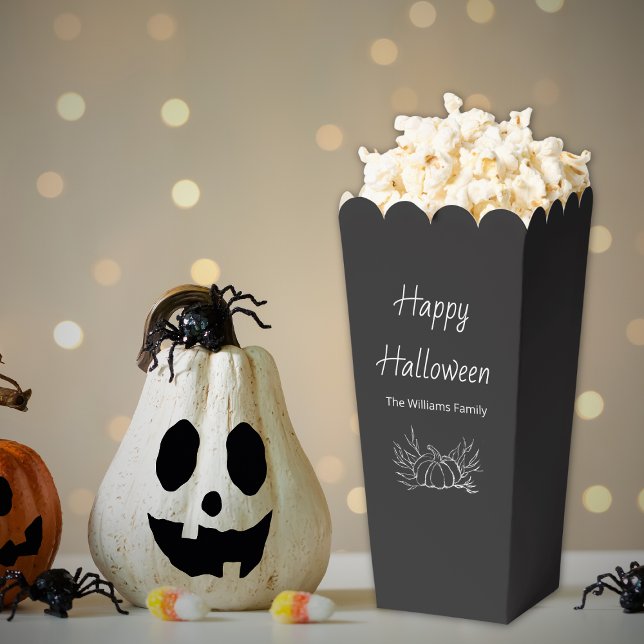 Rustic Chalkboard Simple Pumpkin Happy Halloween  Favour Box (Creator Uploaded)