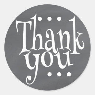 Rustic Chalkboard Thank You Seals