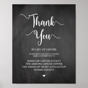 Rustic Chalkboard, Wedding Donation, Contribution Poster