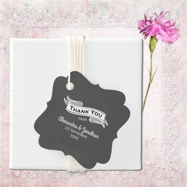 Rustic Chalkboard Wedding Favour Tags (Creator Uploaded)