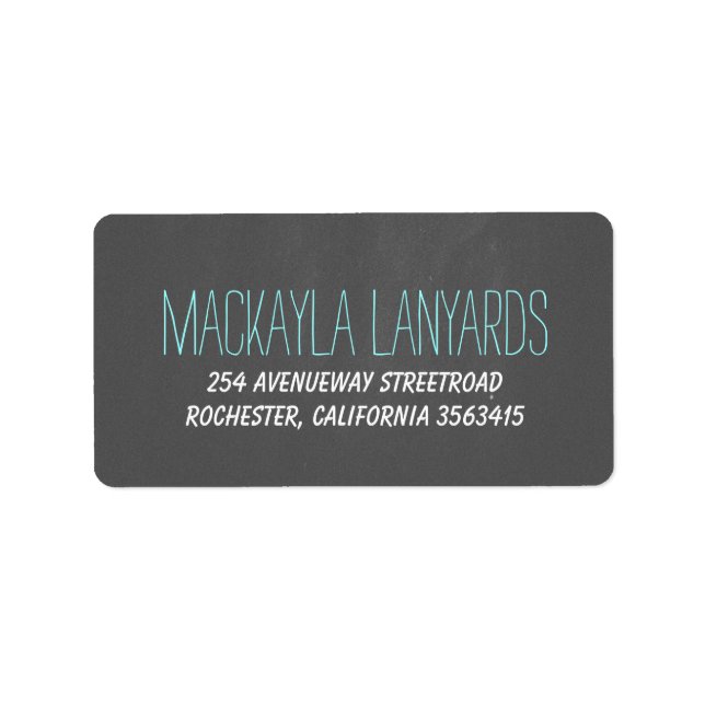Rustic Chalkboard Wedding Label (Front)