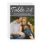 Rustic Chalkboard Wedding Photo Table Number Card