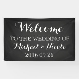 Rustic Chalkboard Wedding Welcome Sign Custom
