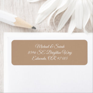 Rustic Champagne Beige Return Address
