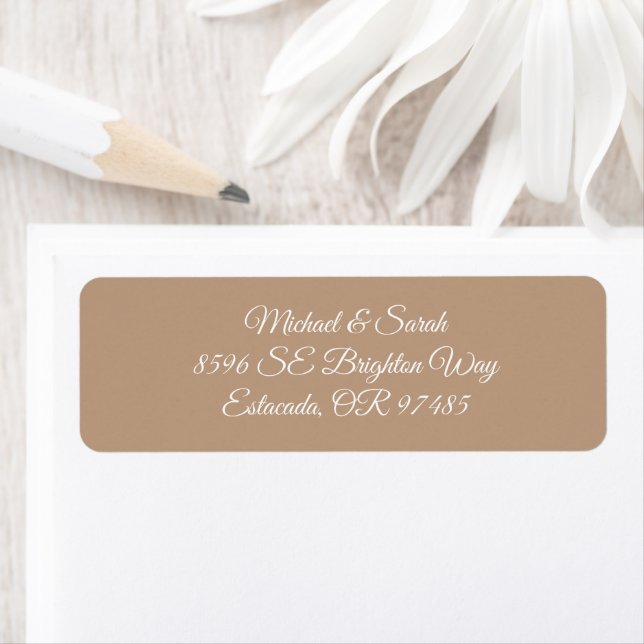 Rustic Champagne Beige Return Address (Insitu)