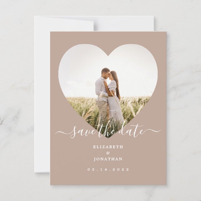 Rustic Champagne Wedding Picture Save The Date Magnetic Invitation (Front)